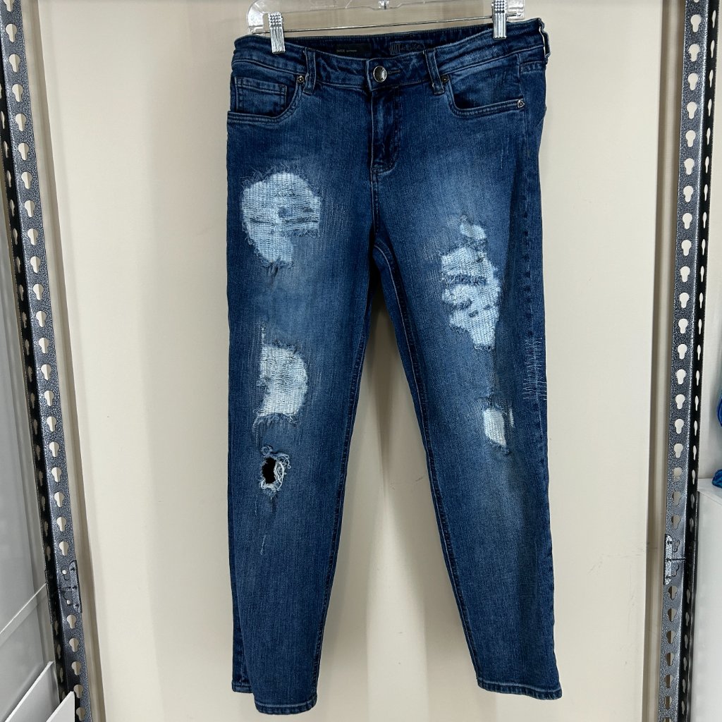 Kut From The Kloth Brand Women's Sz 8 Distressed Jeans Swede Boyfriend